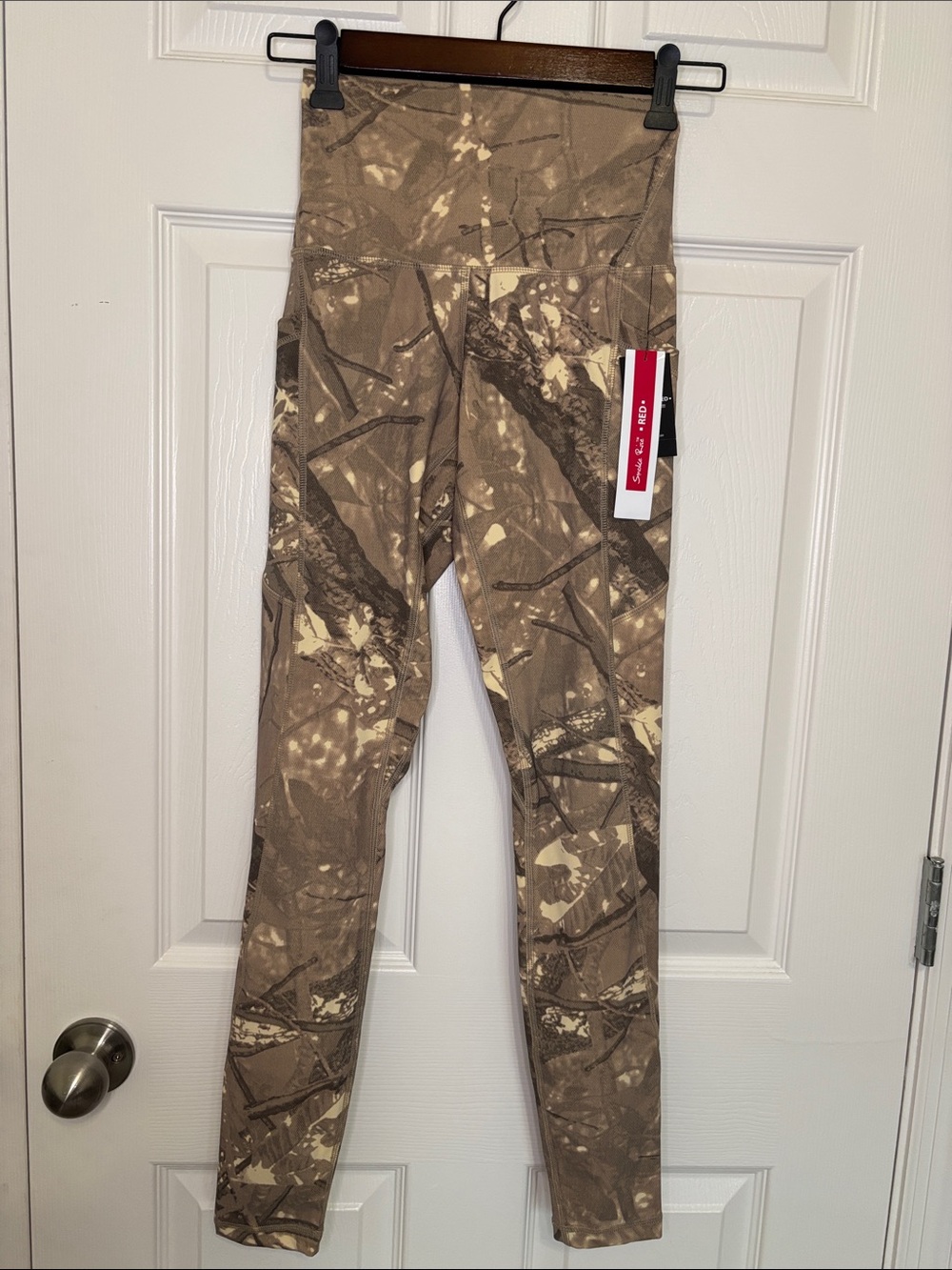 SMOKE RISE High-Rise Leggings in Brown Camo Print - Size S NWT